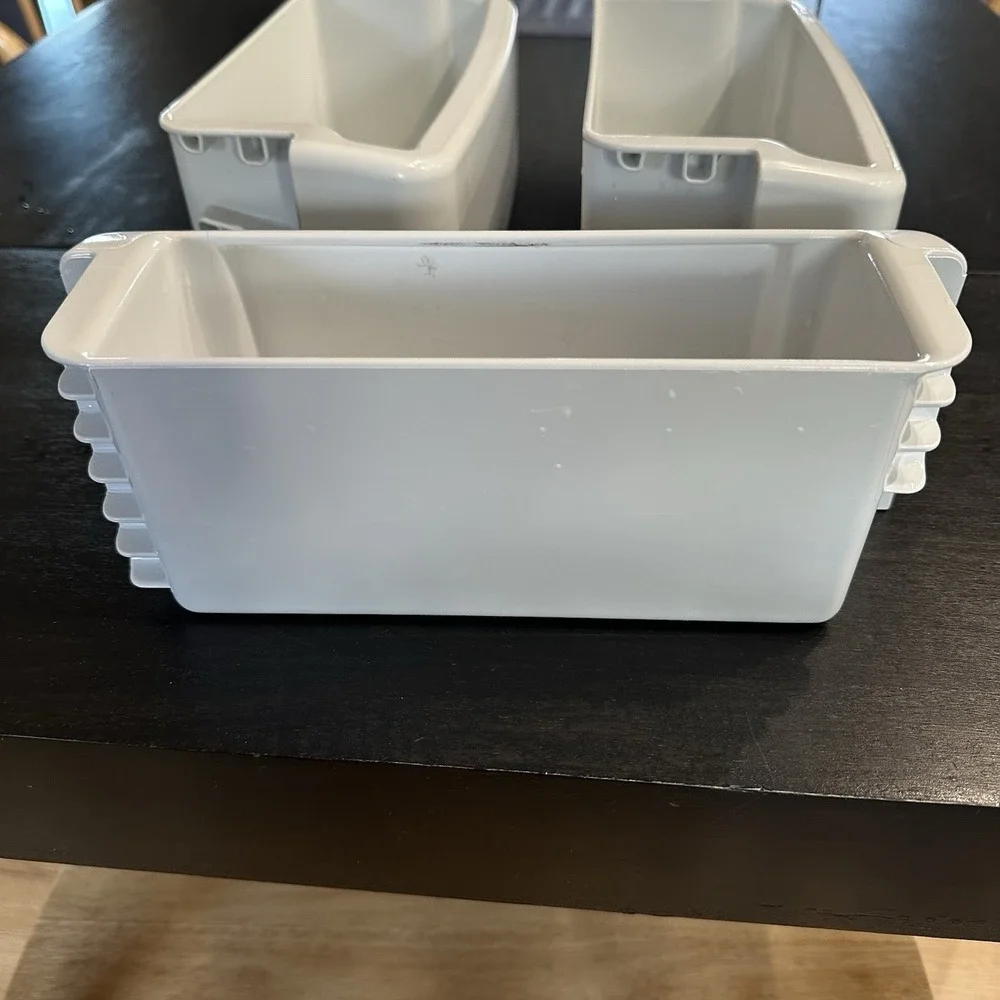 (3)‎ GE Profile Refrigerator Door Shelf Bin White# 200D4635 Freezer Shelves